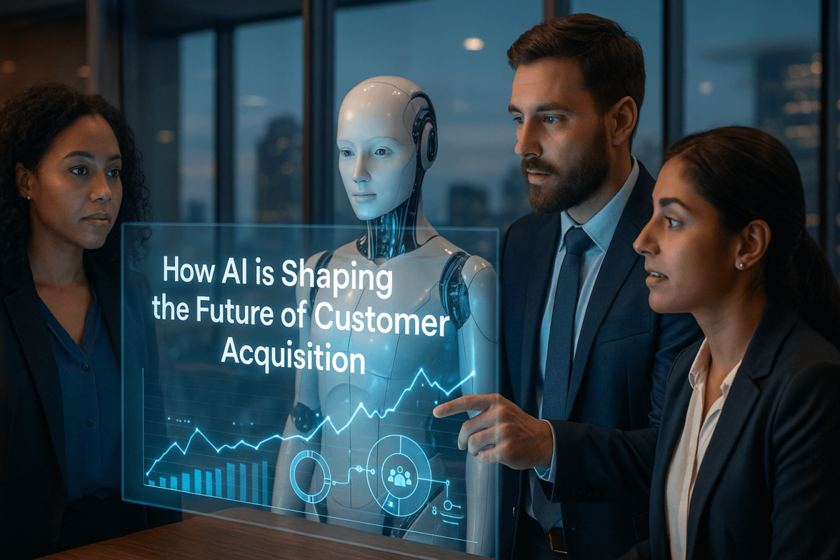 businessmen and robot