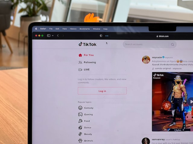 tik tok on web