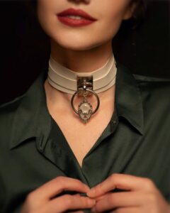 gothic jewerly on woman
